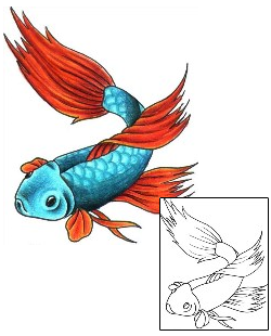 Fish Tattoo Marine Life tattoo | AQF-00009
