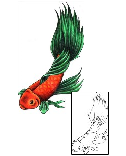 Fish Tattoo Marine Life tattoo | AQF-00024