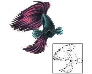 Fish Tattoo Marine Life tattoo | AQF-00025