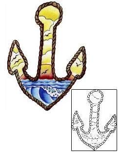 Anchor Tattoo Marine Life tattoo | ARF-00005