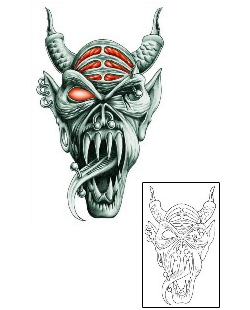 Devil - Demon Tattoo Horror tattoo | ASF-00005