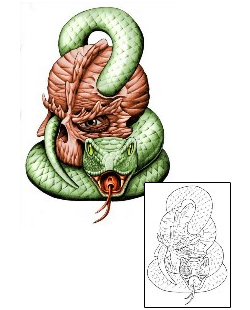 Reptiles & Amphibians Tattoo Horror tattoo | ASF-00006
