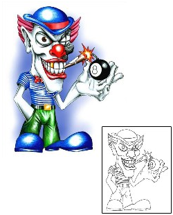 New School Tattoo Evil Clown Tattoo