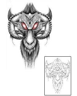 Devil - Demon Tattoo Horror tattoo | ASF-00019