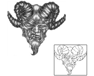 Devil - Demon Tattoo Horror tattoo | ATF-00023
