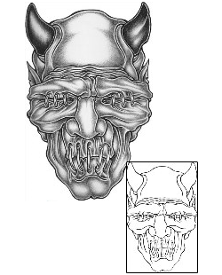 Devil - Demon Tattoo Horror tattoo | ATF-00028