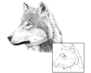 Wolf Tattoo Animal tattoo | AUF-00012