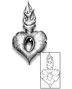 Sacred Heart Tattoo Religious & Spiritual tattoo | AUF-00044