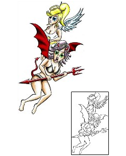 Devil - Demon Tattoo Religious & Spiritual tattoo | AVF-00051