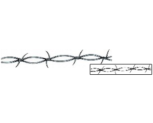 Barbed Wire Tattoo Specific Body Parts tattoo | AXF-00069