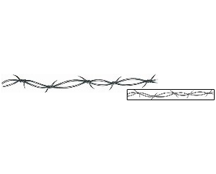 Barbed Wire Tattoo Specific Body Parts tattoo | AXF-00073