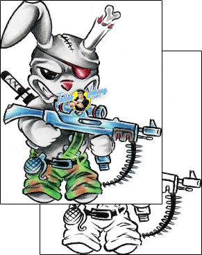 Rabbit Tattoo axf-00136