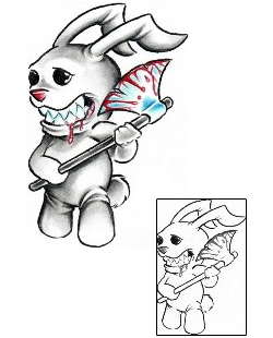 Rabbit Tattoo Animal tattoo | AXF-00140