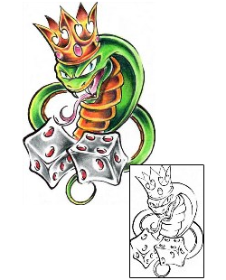 Snake Tattoo Gambling tattoo | AXF-00178