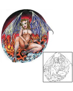 Breast Tattoo Horror tattoo | AXF-00229