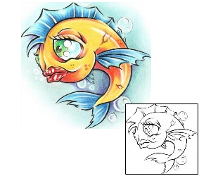 Fish Tattoo Marine Life tattoo | AXF-00299