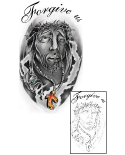 Jesus Tattoo Religious & Spiritual tattoo | AXF-00567