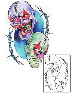 Comedy Tragedy Mask Tattoo AXF-00574