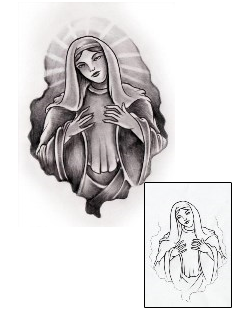 Mary Tattoo Religious & Spiritual tattoo | AXF-00848