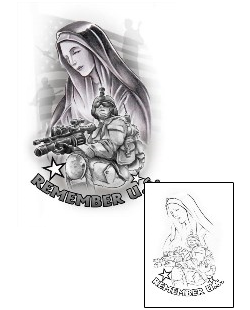 Military Tattoo Religious & Spiritual tattoo | AXF-00890