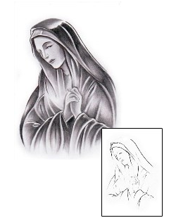 Mary Tattoo Religious & Spiritual tattoo | AXF-00892