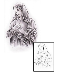 Mary Tattoo Religious & Spiritual tattoo | AXF-00893