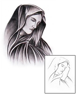 Mary Tattoo Religious & Spiritual tattoo | AXF-00894