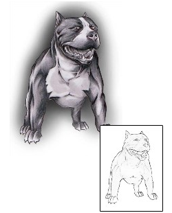 Picture of Beastly Pit Bull Tattoo