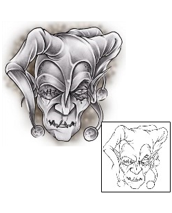 Joker - Jester Tattoo Mythology tattoo | AXF-00933