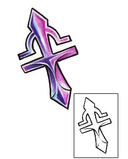 Cross Tattoo Religious & Spiritual tattoo | AXF-01080