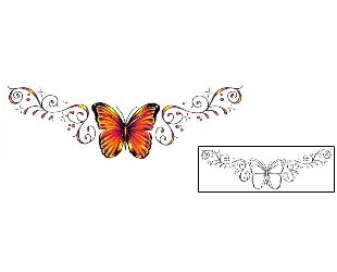 Butterfly Tattoo Specific Body Parts tattoo | BBF-00016