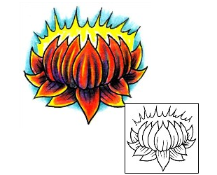 Lotus Tattoo Plant Life tattoo | BBF-00073