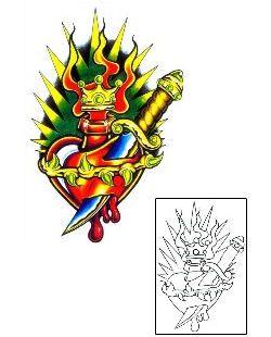 Sacred Heart Tattoo Religious & Spiritual tattoo | BBF-00088