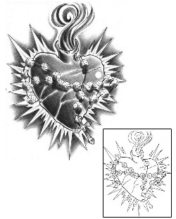 Sacred Heart Tattoo Religious & Spiritual tattoo | BCF-00045