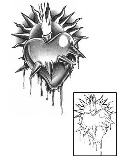 Sacred Heart Tattoo Religious & Spiritual tattoo | BCF-00047