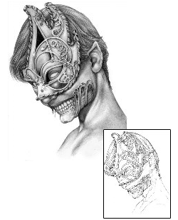 Scary Tattoo Masquerade Zombie Tattoo
