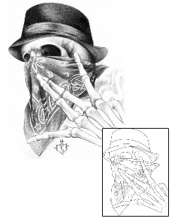 Skeleton Tattoo Horror tattoo | BGF-00029
