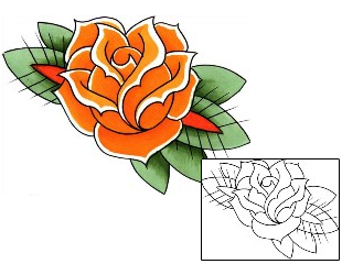 Rose Tattoo Plant Life tattoo | BJF-00037