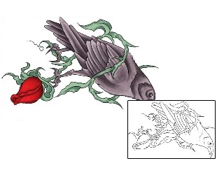 Rose Tattoo Plant Life tattoo | BJF-00049