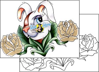 Rabbit Tattoo bjf-00059