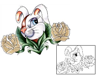 Rabbit Tattoo Animal tattoo | BJF-00059