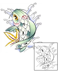 Fish Tattoo Marine Life tattoo | BJF-00153