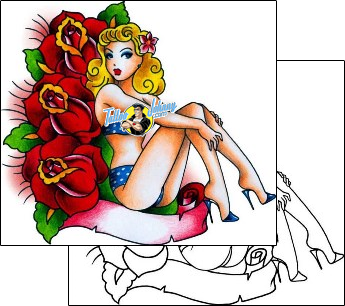 Pin Up Tattoo for-men-woman-tattoos-captain-black-bkf-00191