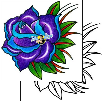 Rose Tattoo plant-life-rose-tattoos-captain-black-bkf-00900