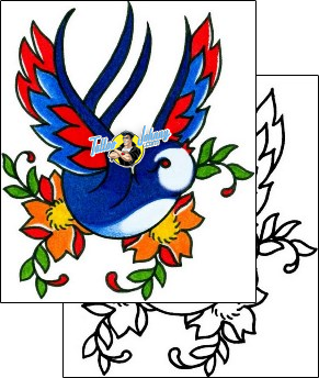 Bird Tattoo animal-bird-tattoos-captain-black-bkf-01178