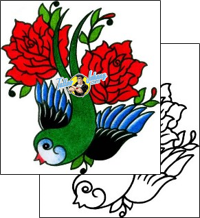 Bird Tattoo animal-bird-tattoos-captain-black-bkf-01185