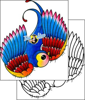 Bird Tattoo animal-bird-tattoos-captain-black-bkf-01216