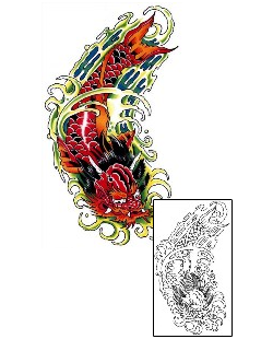 Asian Tattoo Marine Life tattoo | BLF-00009