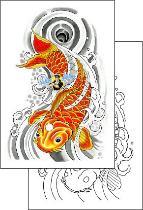 Koi Tattoo marine-life-koi-tattoos-brandon-lewis-blf-00037