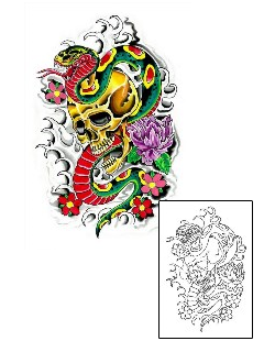 Asian Tattoo Plant Life tattoo | BLF-00039